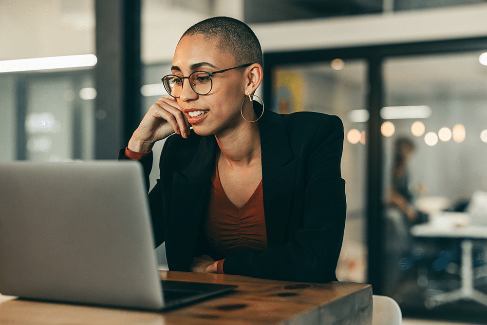 Employee completing a wellbeing action plan